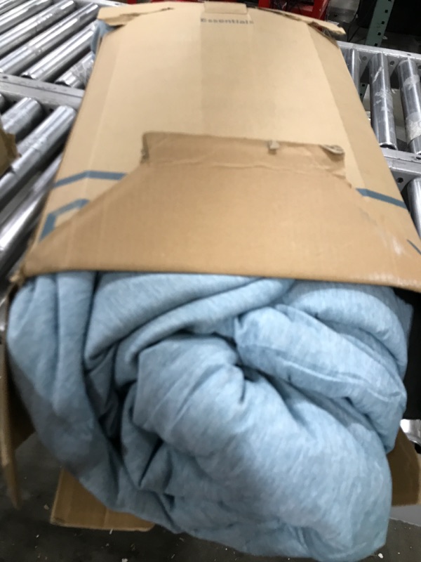 Photo 1 of Bedsure California King Comforter Set - Storm Blue Cal King Size Comforter, Soft Bedding for All Seasons, Cationic Dyed Bedding Set, 3 Pieces, 1 Comforter (104"x96") and 2 Pillow Shams (20"x36"+2") California King 20 - Storm Blue