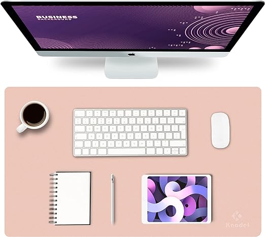 Photo 1 of K KNODEL Large Desk Mat, Office Desk Pad, Computer Desk Mat, Laptop Mat for Desk, Desk Protecor Mat, Desktop Mat, Desk Writing Pad, Desk Blotter Pad, Desk Cover Mat (47.2"x23.6", Pink) 