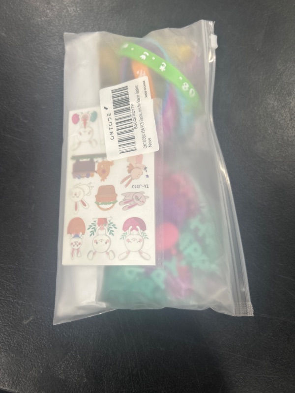 Photo 1 of 158 PCS Easter Party Favors Set for Kids Adults, Easter Slap Bracelets Rubber Wristbands Tattoos with 12 Easter Theme Patterns, Goodie Bag Fillers for Easter Basket