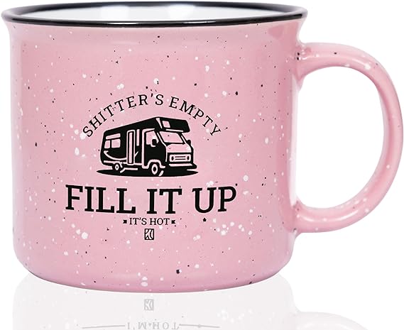 Photo 1 of Funny Gifts For Teachers, Retro Fill It Up Funny Coffee Mug - Cool Gifts For Teachers, Women Coworker, Best Friend, Birthday, Christmas, Teacher Thank You Gift, 15 Oz. Pink, Ceramic Mug
