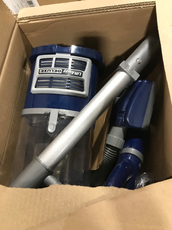 Photo 2 of Shark NV360 Navigator Lift-Away Deluxe Upright Vacuum with Large Dust Cup Capacity, HEPA Filter, Swivel Steering, Upholstery Tool & Crevice Tool, Blue
