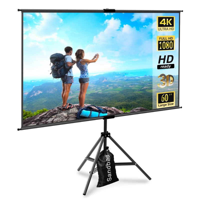 Photo 1 of Small Portable Projector Screen Tripod Stand lejiada Mobile Projection Screen, Lightweight Carry & Durable Easy Adjustable for Schools Meeting Conference Indoor Outdoor Use,