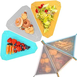 Photo 1 of CODOGOY Divided Serving Tray with Lid, Removable Divided Platter Food Storage Containers, Folding Food Storage Container for Candy, Fruits, Nuts, Snacks, for Parties, Entertaining, Picnic (SET OF 3)