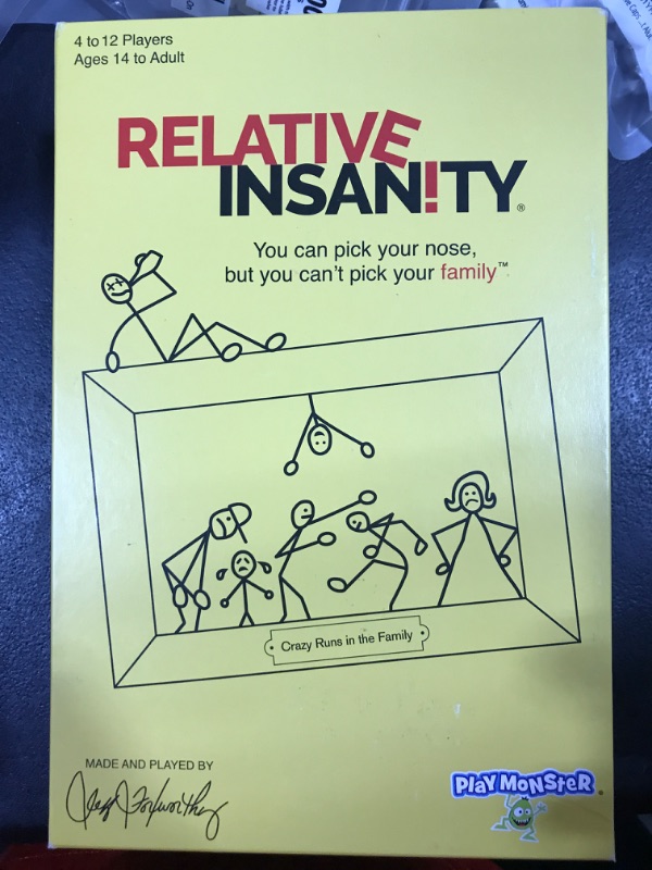 Photo 2 of Relative Insanity -- Hilarious Party Game -- From Comedian Jeff Foxworthy -- Ages 14+ -- 4+ Players Multi