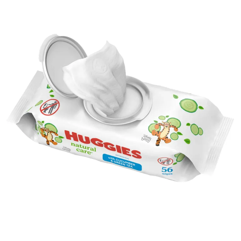 Photo 1 of Huggies Natural Care Refreshing Baby Wipes, Scented, 1 Flip-Top Pack (56 Wipes Total)