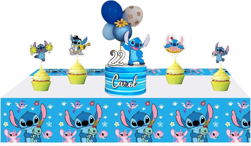 Photo 1 of 2Pcs Lilo and Stitch Party Tablecloth, Lilo and Stitch Table Cover Party Supplies Decoration, 70.8 x 42.5 Inch