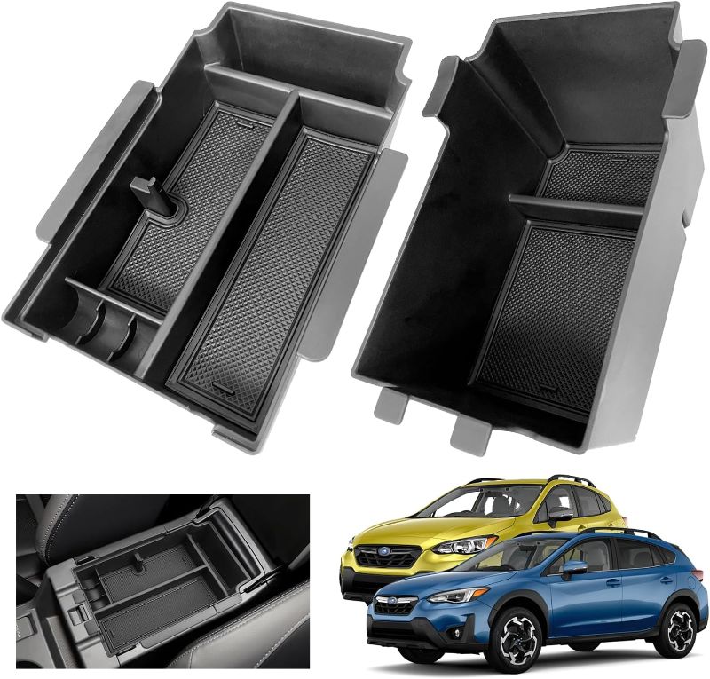 Photo 1 of 2024 Crosstrek Center Console Organizer Tray for 2024 Subaru Crosstrek 2024 Impreza Center Armrest Storage Box for Crosstrek 2024 Accessories Imprez Storage Box Double Layer
