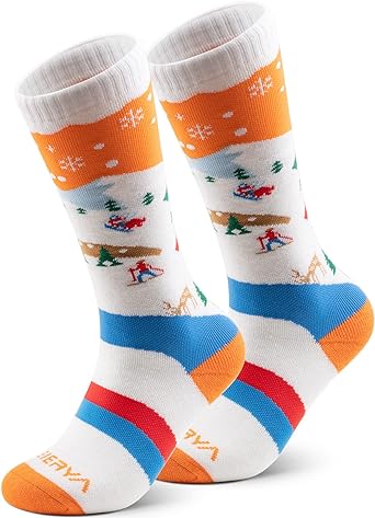 Photo 1 of MEDIUM -Kids Ski Socks Merino Wool, Kids Wool Socks, Knee-high Snow Socks for Boys Girls, Winter socks, 1/3 Pairs
