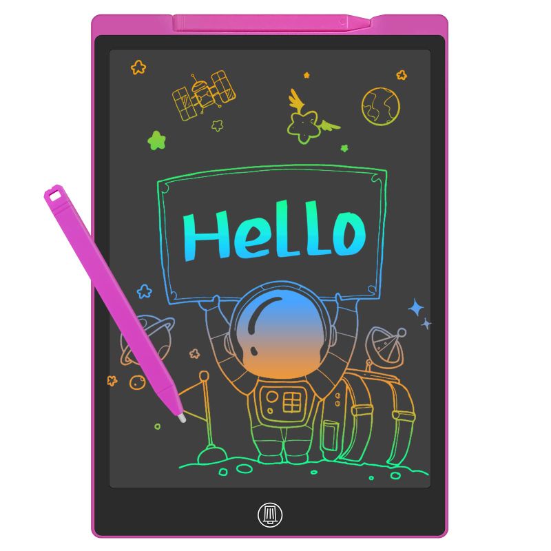 Photo 1 of GUYUCOM 9-Inch LCD Writing Tablet Colorful Screen Doodle Board Electronic Digital Drawing Pad with Lock Button for Kids Adults(Pink)

