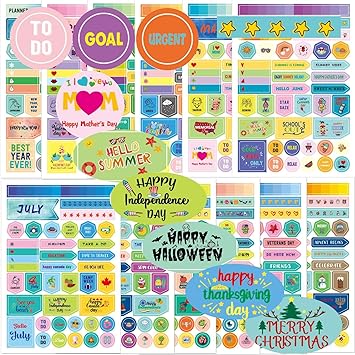 Photo 1 of Calendar Stickers for Kids and Adults, Planner Stickers Personalizing Journal, Planner, or Scrapbook, Happy Planner Stickers for Daily and Monthly Planning 480pcs
