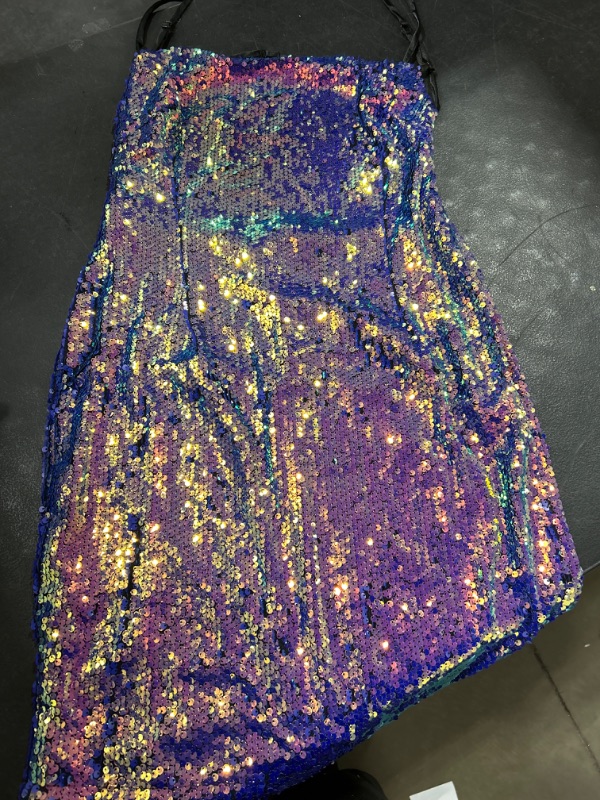 Photo 2 of BELLA BARNETT Rainbow Sequin Dress Medium Color