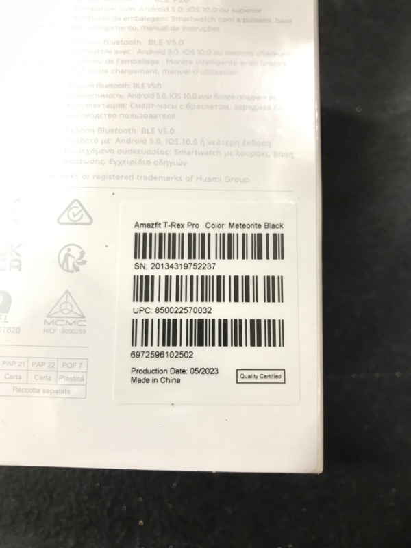 Photo 1 of Amazfit T-Rex Pro Smart Watch, Rugged Military Certified, GPS, 18-Day Battery, Heart Rate Monitoring & VO2 Max, Sleep & Health Monitoring, 10 ATM Water-Resistant, with AI Fitness App (Black)--new factory sealed
