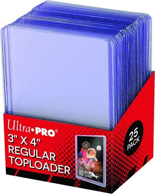Photo 1 of Ultra Pro 3" X 4" Clear Regular Toploader 25ct Top Loaders for Cards Baseball Card Protectors Hard Plastic Sleeves--2 PACK
