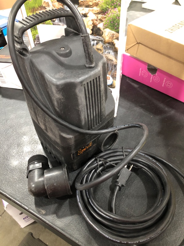 Photo 2 of EasyPro TLS2750 Spirit Pond and Waterfall Pump,Pond and Stream Pump, 2750 GPH,Reliable Energy Efficient,Unique Compact Design,Oil-less,Fish and Plant Safe ,115Volts,370Watts ,20’ power cord…