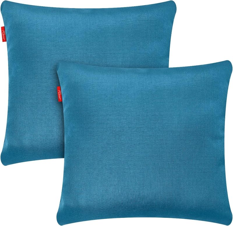Photo 1 of Pcinfuns Outdoor/Indoor Throw Pillows,Decorative Water Repellent Pillows with Inserts,Square Pillows for Home Patio Coach Sofa Use,Blue,18×18 Inch,Pack of 2
