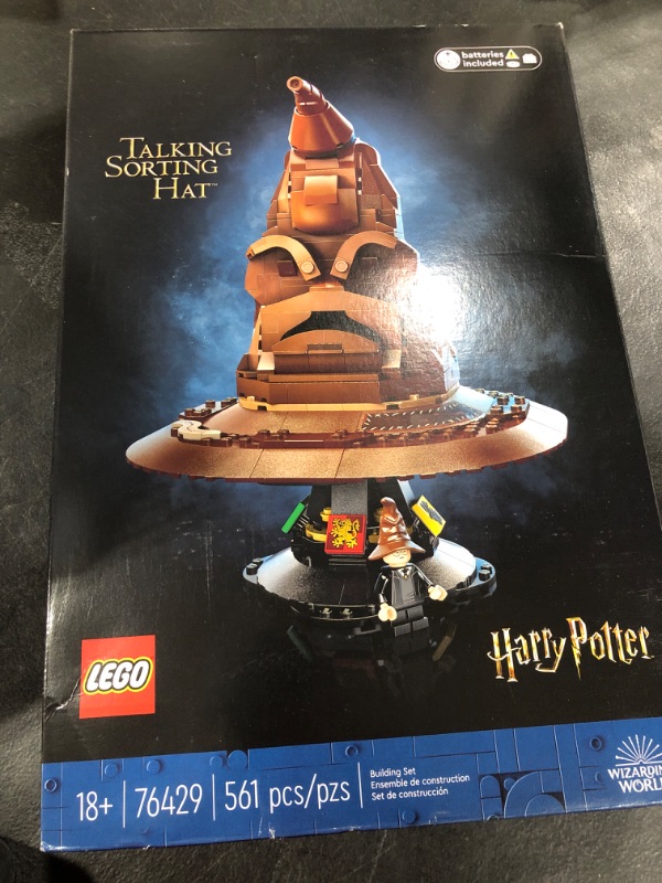 Photo 3 of LEGO Harry Potter Talking Sorting Hat, Harry Potter Hogwarts Hat with 31 Randomized Sounds, Movie Themed Build and Display Model for Adults, Fun Harry Potter Gift Idea for a Mom, Dad or Any Fan, 76429