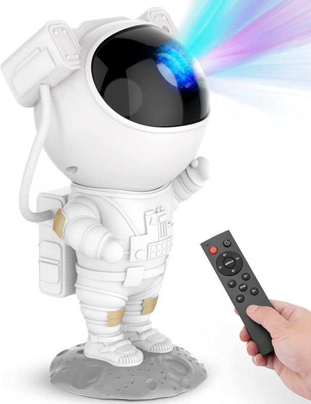 Photo 1 of Star Projector Galaxy Night Light - Astronaut Space Projector, Starry Nebula Ceiling LED Lamp with Timer and Remote, Kids Room Decor Aesthetic, Gifts for Christmas, Birthdays, Valentine's Day
