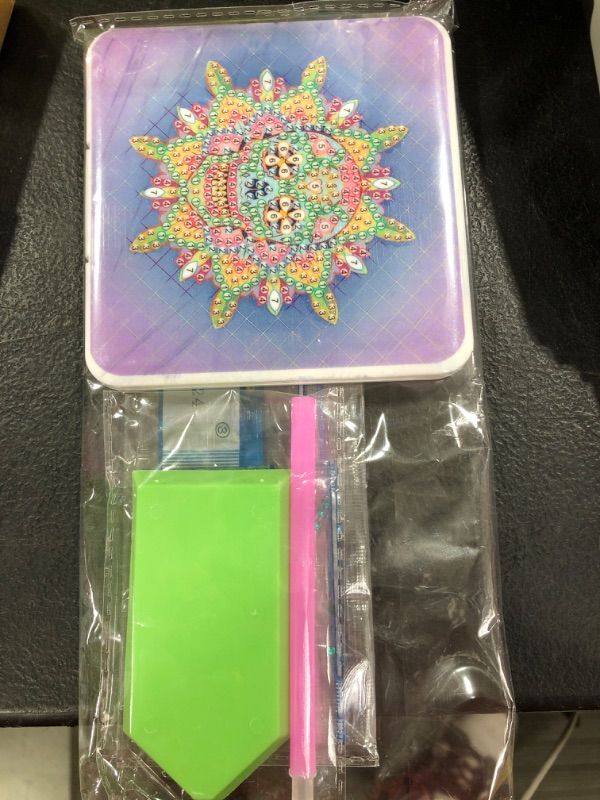 Photo 1 of 1pc 4.3x4.3inch 5D Diamond Painting kit Storage Box DIY Skull Shaped Drill Diamond Painting Art False Eyelashes Storage Box
