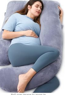 Photo 1 of Pregnancy Pillows for Sleeping, U Shaped Full Body Maternity Pillow with Removable Cover - Support for Back, Legs, Belly, HIPS for Pregnant Women, Pregnancy Pillow for Women, Grey