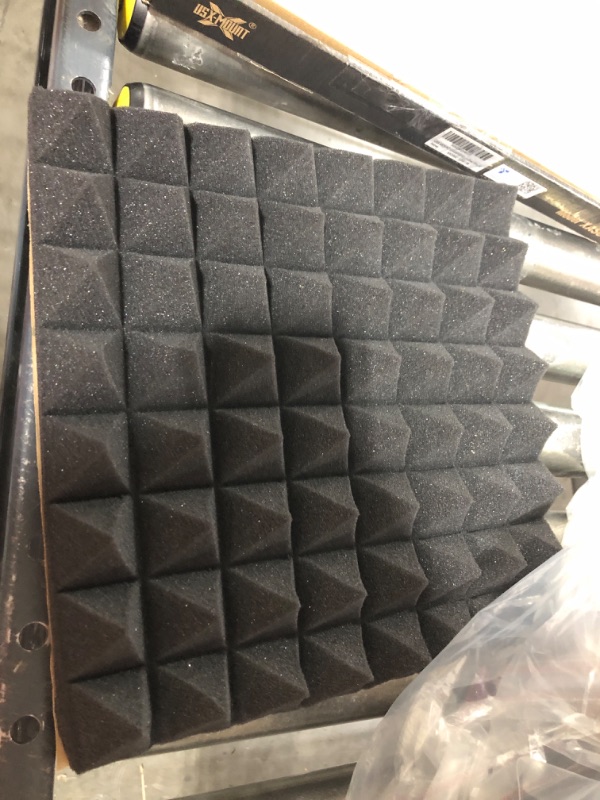 Photo 3 of 36 Pack Auslet Acoustic Panels 12 x 12 x 2 Inches, Pyramid Soundproof Wall Panels, High Density 30kg/m3, Black Acoustic Foam Panels, Sound Proof Panels for Walls 