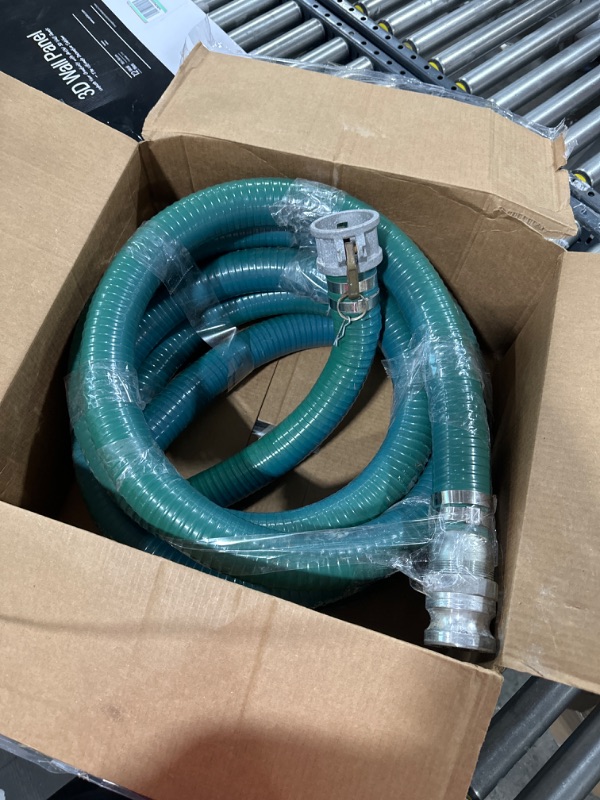 Photo 2 of Discharge Hose Pump Kit Includes 2" x 20' Green PVC Suction Hose with Aluminum Camlock Fittings, 2" Global Type A Cam and Groove Hose Fitting Camlock+A