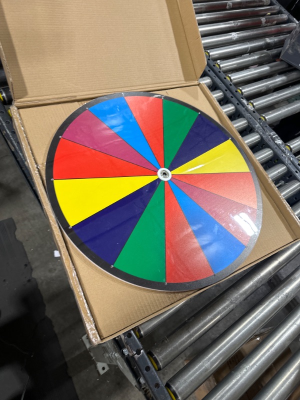 Photo 2 of 24 Inch Heavy Duty Spinning Prize Wheel - 14 Slots Color Tabletop Roulette Wheel of Fortune - Spin the Wheel with Dry Erase Marker and Eraser Win - Spinner Wheel Game for Carnival and Trade Show 24 Inch Heavy Duty Prize Wheel - #1 PRIZE WHEEL