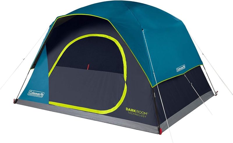 Photo 1 of Coleman Skydome Camping Tent with Dark Room Technology, 4/6/8/10 Person Family Tent Sets Up in 5 Minutes and Blocks 90% of Sunlight, Weatherproof Tent with Extra Storage and Ventilation
