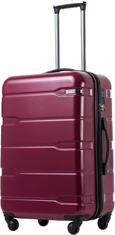 Photo 1 of Coolife Luggage Expandable(only 28") Suitcase PC+ABS Spinner Built-In TSA lock 20in 24in 28in Carry on (Radiant Pink., L(28in).)
