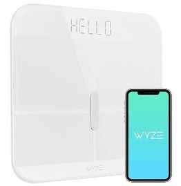 Photo 1 of WYZE Smart Scale X for Body Weight, Digital Bathroom Scale for BMI, Body Fat, Water and Muscle, Heart Rate Monitor, Body Composition Analyzer for People, Baby, Pet, 400 lb, White