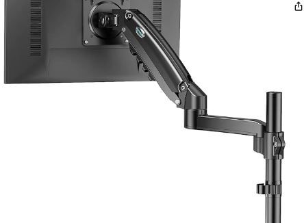 Photo 1 of HUANUO Computer Monitor Wall Mount for 22 to 35 inch Flat Curved Screens, Single Wall Mount Monitor Arm Holds up to 26.4lbs, Height Adjustable Full Motion Gas Spring Vesa Wall Mount