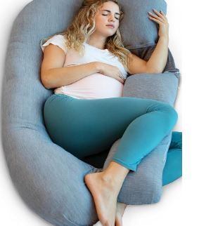 Photo 1 of Pregnancy Pillows, U-Shape Full Body Pillow – Removable Cooling Cover -Dark Grey – Pregnancy Pillows for Sleeping – Body Pillows for Adults, Maternity Pillow and Pregnancy Must Haves