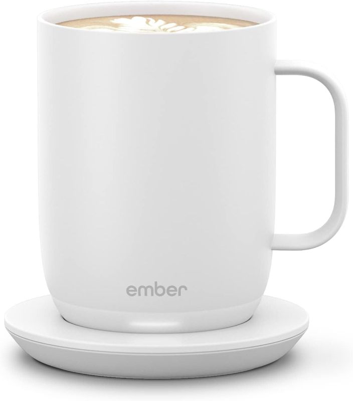 Photo 1 of Ember Temperature Control Smart Mug 2, 14 Oz, App-Controlled Heated Coffee Mug with 80 Min Battery Life and Improved Design, White
