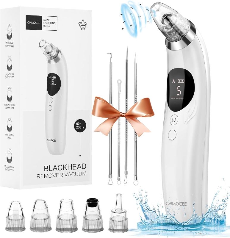Photo 1 of 2024 Newest Blackhead Remover Pore Vacuum,Facial Pore Cleaner-5 Suction Power,5 Probes,USB Rechargeable Blackhead Vacuum Kit Electric Acne Extractor Tool for Adult