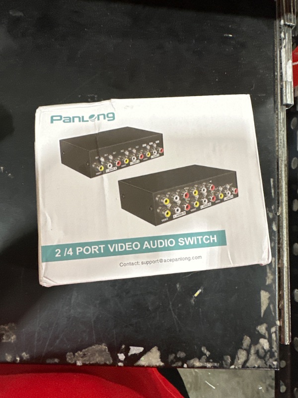 Photo 2 of Panlong 2 Port AV RCA Switch 2 in 1 Out Composite Video L/R Audio Switcher Selector Box for DVD Player, Sega Genesis, SNES, N64, PS2/3 Game Consoles