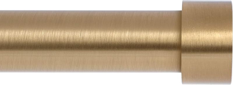 Photo 1 of VOIIY Gold Curtain Rods for Windows 48 to 84 Inch(4-7 Feet),1" Diameter Drapery Rods with Modern Style End Cap Finials,Size:36-88 Inch,Warm Gold
