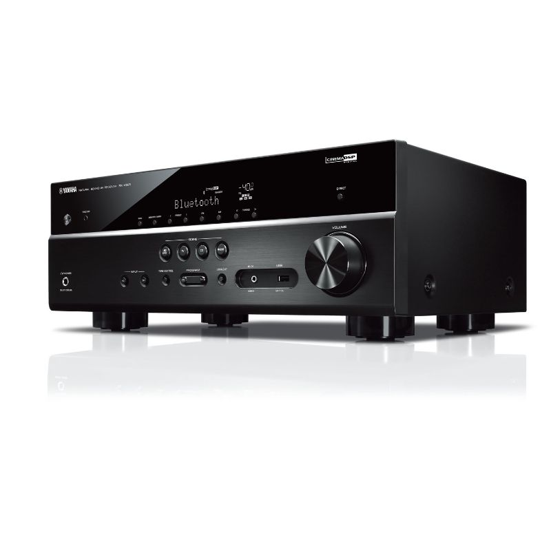 Photo 1 of Yamaha Rx-V385BL 5.1 Channel Av Receiver with Ypao Automatic Room Calibration - Black
