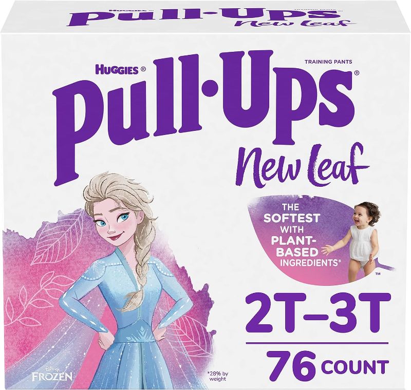 Photo 1 of Pull-Ups New Leaf Girls' Disney Frozen Potty Training Pants, 2T-3T (16-34 lbs), 76 Ct
