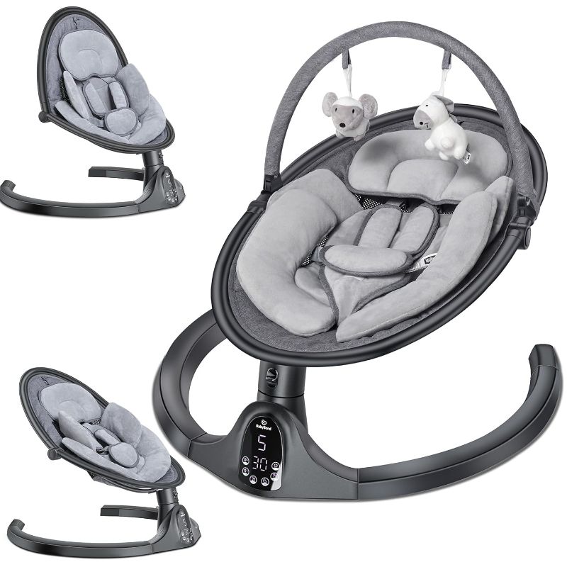Photo 1 of BabyBond Baby Swings for Infants to Toddler | Bluetooth Baby Swing with 3 Seat Positions | 5 Natural Sway Motion | Bluetooth Music | 5-Point Harness | Includes Remote Control
