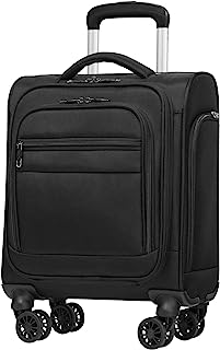 Photo 1 of Coolife Underseat Carry On Luggage Suitcase Softside Lightweight Rolling Travel Bag Spinner Suitcase Compact Upright 4 Dual Wheel Bag black underseat
