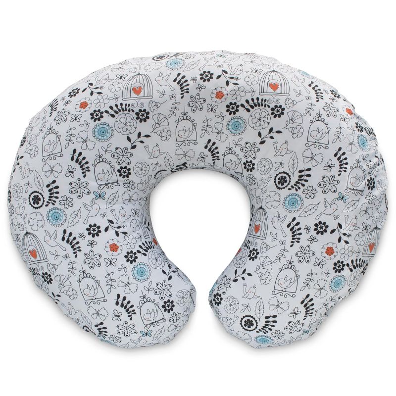 Photo 1 of Boppy Nursing Pillow Original Support, Doodles, Ergonomic Nursing Essentials for Bottle and Breastfeeding, Firm Fiber Fill, with Removable Nursing Pillow Cover, Machine Washable
