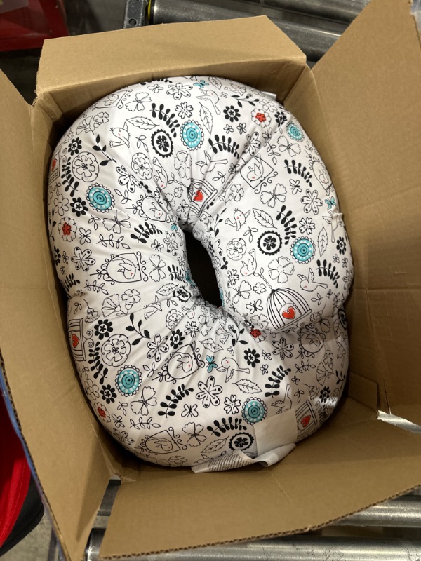 Photo 2 of Boppy Nursing Pillow Original Support, Doodles, Ergonomic Nursing Essentials for Bottle and Breastfeeding, Firm Fiber Fill, with Removable Nursing Pillow Cover, Machine Washable
