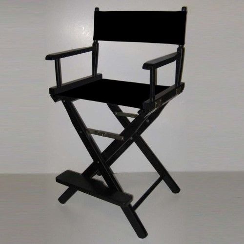 Photo 1 of Casual Home 24 in. Black Solid Wood Frame Director's Chair
