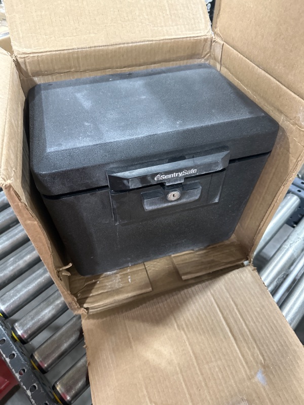 Photo 2 of SentrySafe 1170 Fireproof Box with Key Lock 0.61 Cubic Feet,Black & AmazonBasics Hanging Folders, Letter Size, Jewel-Tone Colors (Assorted), 25-Pack Box + Hanging Folders, Jewel-Tone Colors