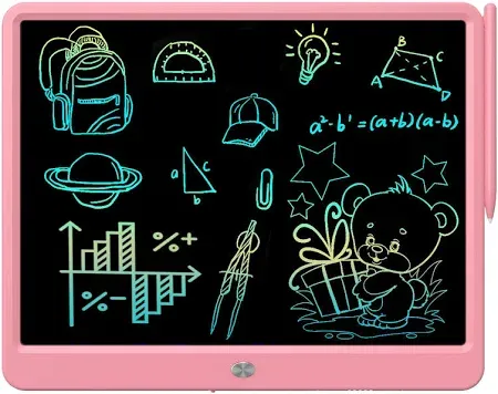 Photo 1 of FLUESTON LCD Writing Tablet, Doodle Board Toys Gifts for 3-8 Year Old Girls Boys, 15 Inch Colorful Electronic Board Drawing Pad for Kids, Gifts for Toddler Educational Learning Travel Birthday, Blue