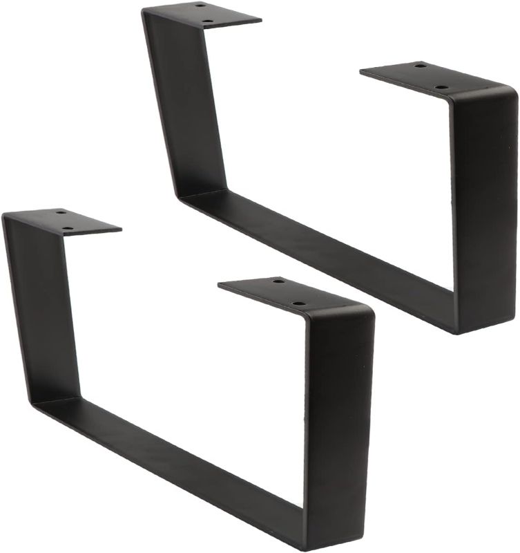 Photo 1 of Osring 6 Inch Coffee Table Legs U-Shaped, 2pcs Solid Steel Table Legs for Furniture, TV Stand and Bench, Black