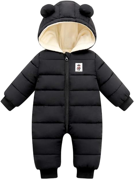 Photo 1 of Fumdonnie Cute Baby Boys Snowsuit New Born baby girls Winter Coat Toddler Clothes 0-6 Months