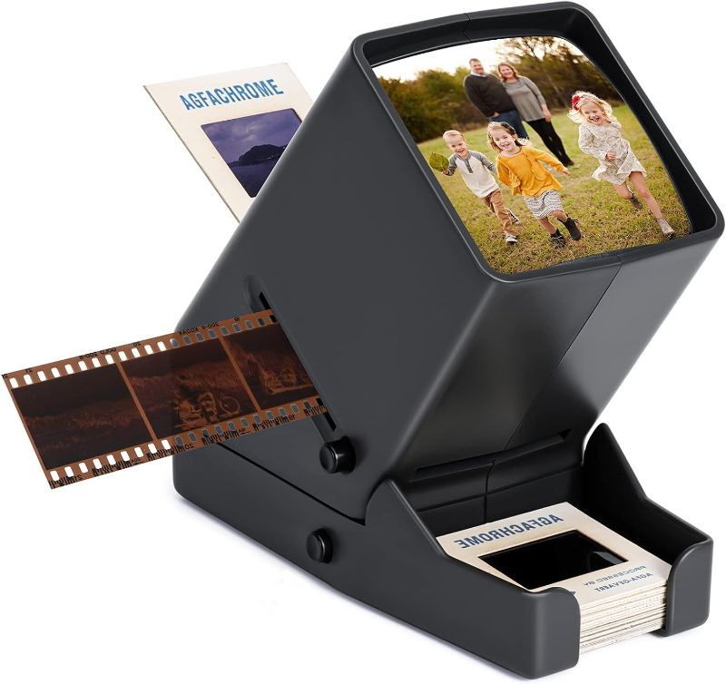 Photo 1 of 35mm Slide Viewer, Film Negative and Slide Viewer with 3X Magnification and LED Lighted Illuminated Viewing, USB Powered