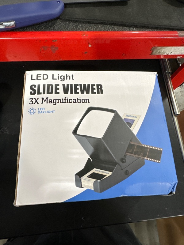 Photo 2 of 35mm Slide Viewer, Film Negative and Slide Viewer with 3X Magnification and LED Lighted Illuminated Viewing, USB Powered