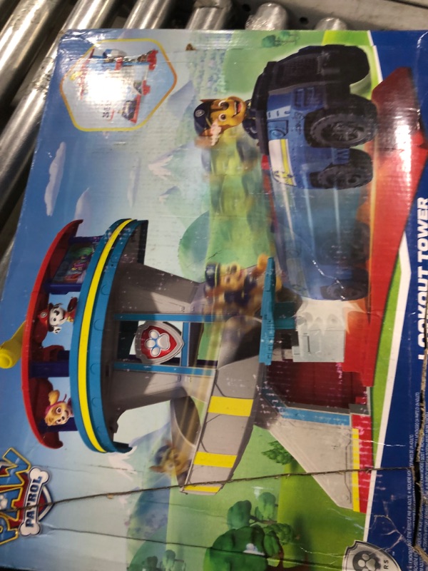 Photo 3 of Paw Patrol Lookout Tower Playset with Toy Car Launcher, Amazon Packaging Version