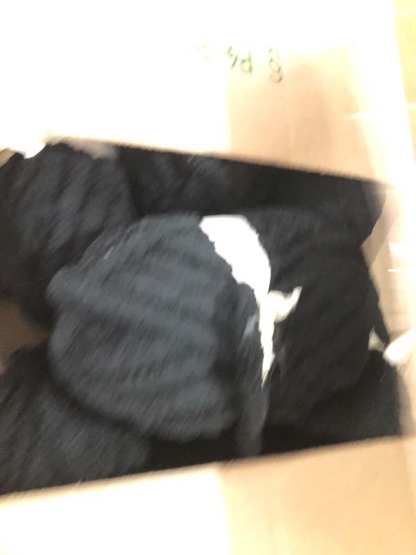 Photo 2 of HOMBYS Black Chunky Chenille Yarn for Crocheting, Bulky Thick Fluffy Yarn for Knitting,Super Bulky Chunky Yarn for Hand Knitting Blanket, Soft Plush Yarn, 8 Jumbo Pack (27yds,8 oz Each Skein) Black 8 Pack